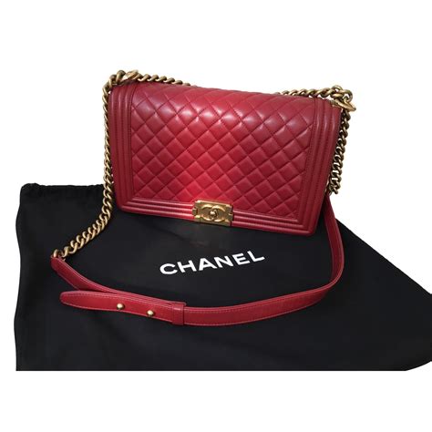 chanel red boy bag 2015|chanel boy bag second hand.